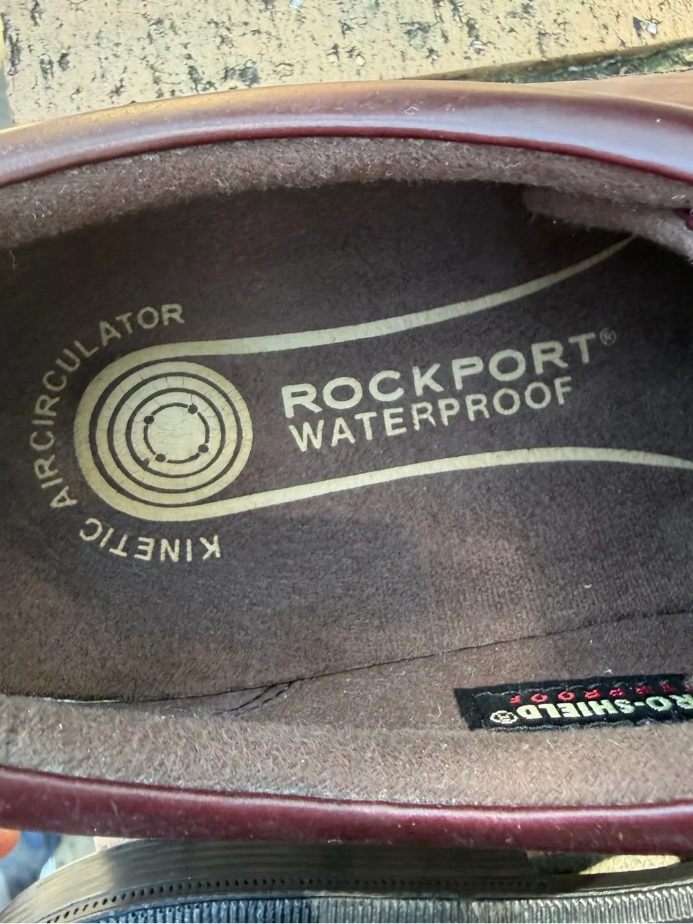 Burgundy Size 13N Rockport Ellingwood Waterproof Captoe Oxford Dress Shoes
